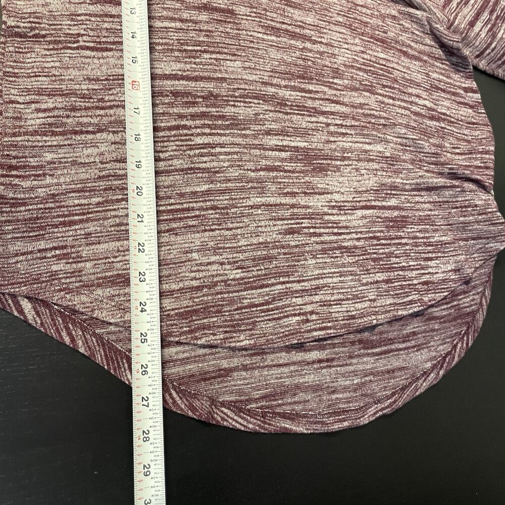 Torrid Women's Maroon Heathered Long Sleeve Top Size 1X Casual Stretch Comfort - Picture 8 of 8